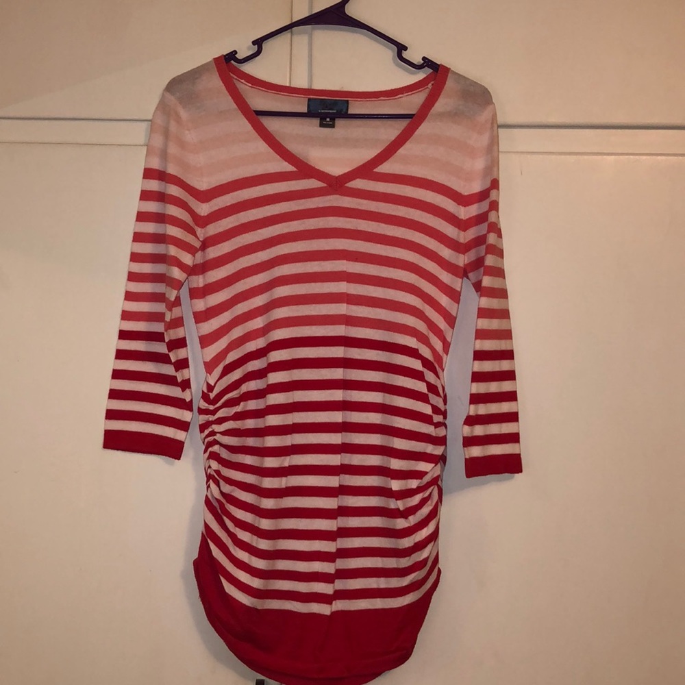 Striped maternity blouse